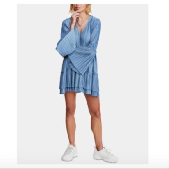 Free People Dresses & Skirts - NEW NWT Free People Can't Help It Minidress Blue L